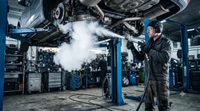 Limpieza de motores con hielo seco